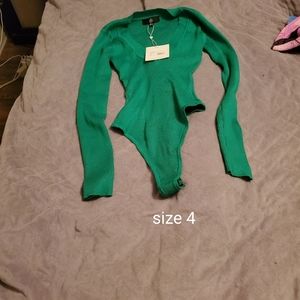 New with tag green bodysuit
